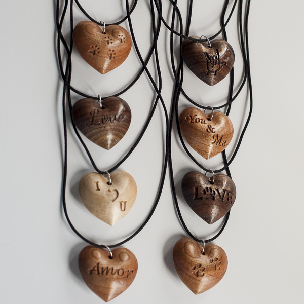 HeartWarmers necklaces at WoodenYouKnowIt.com